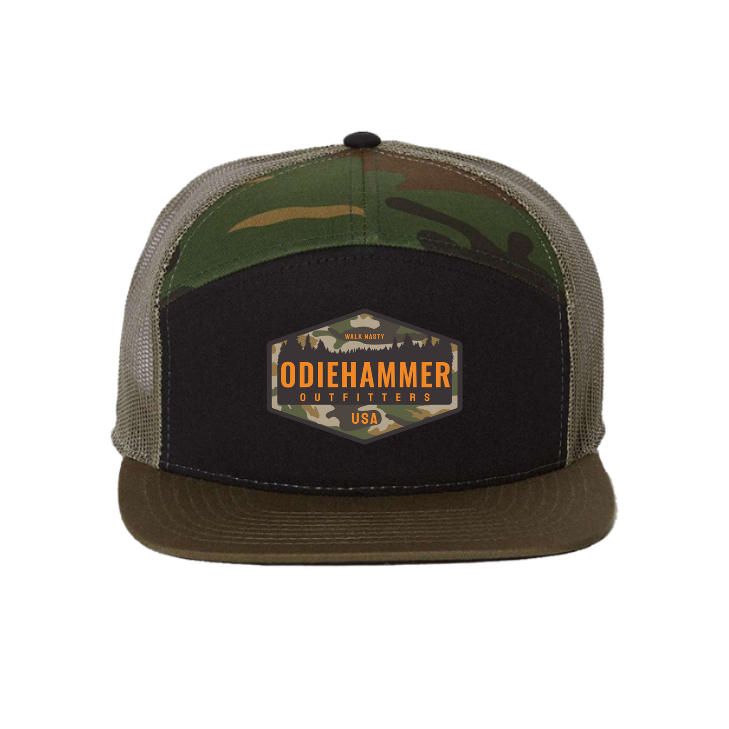 The 7 Panel Camo Patch Cap